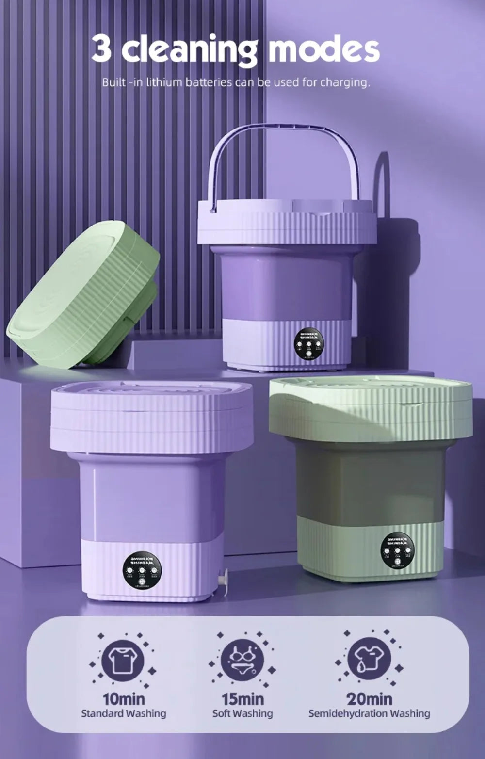 WashiFold™ - Mini Foldable Washing Machine