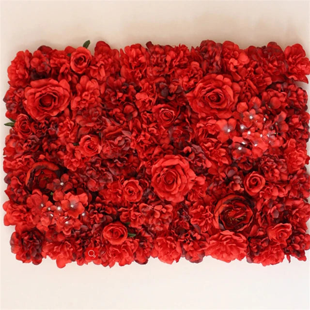 40X60cm Silk Rose Flower Wedding Decoration Artificial Flower Wall For Hotel Home Decor Baby Shower Backdrops