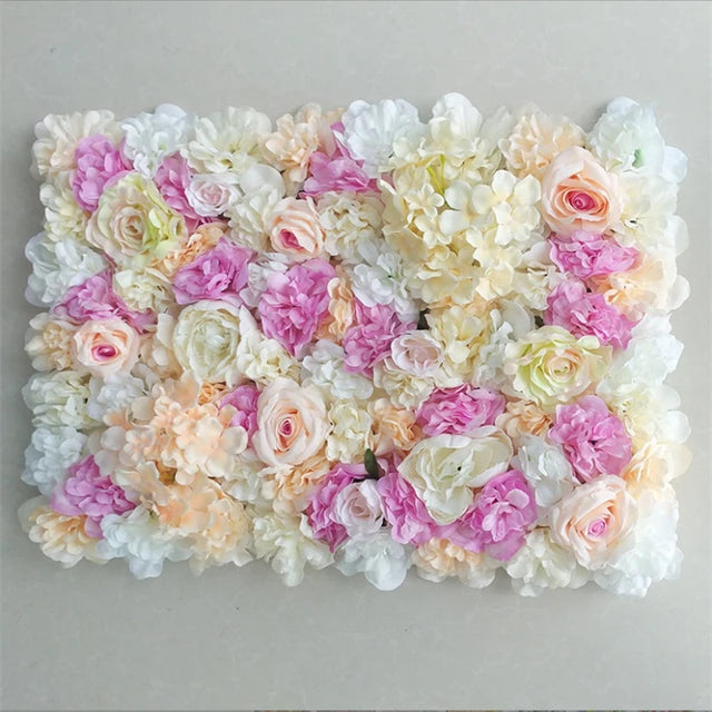 40X60cm Silk Rose Flower Wedding Decoration Artificial Flower Wall For Hotel Home Decor Baby Shower Backdrops