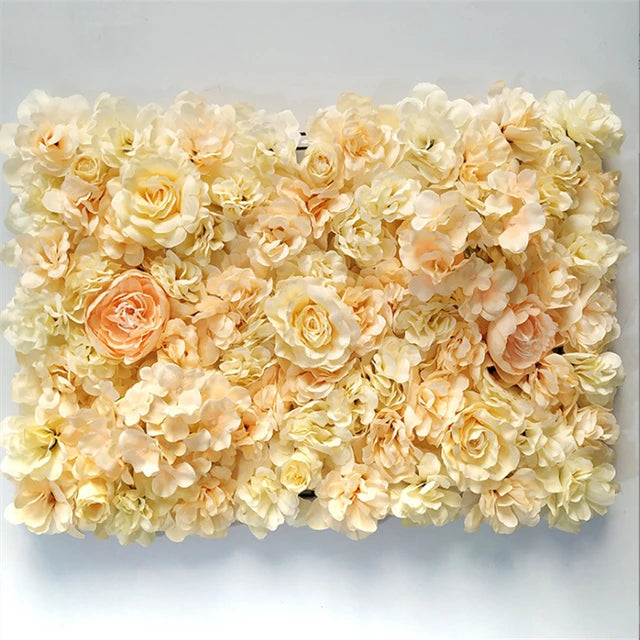 40X60cm Silk Rose Flower Wedding Decoration Artificial Flower Wall For Hotel Home Decor Baby Shower Backdrops