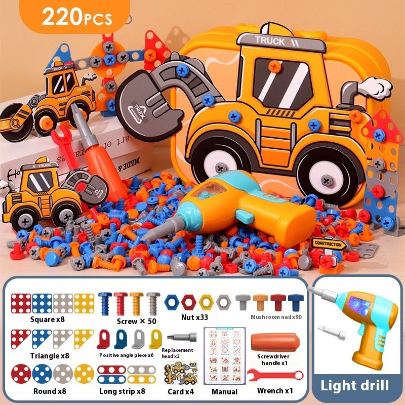 Electric Screw Tool Box Children's Toy Electric Drill Set