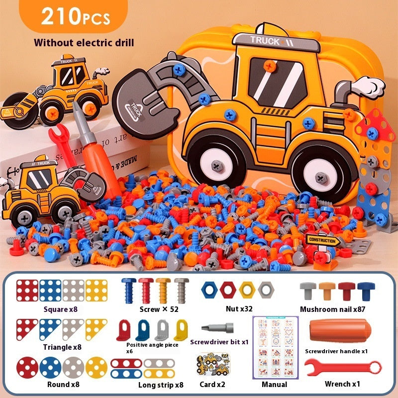 Electric Screw Tool Box Children's Toy Electric Drill Set