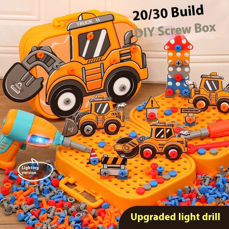 Electric Screw Tool Box Children's Toy Electric Drill Set