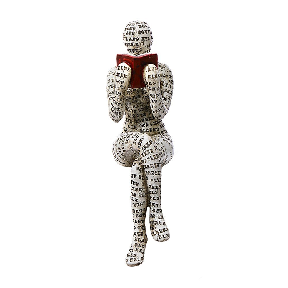NordicMuse™ Nordic Modern Reading Woman Statue