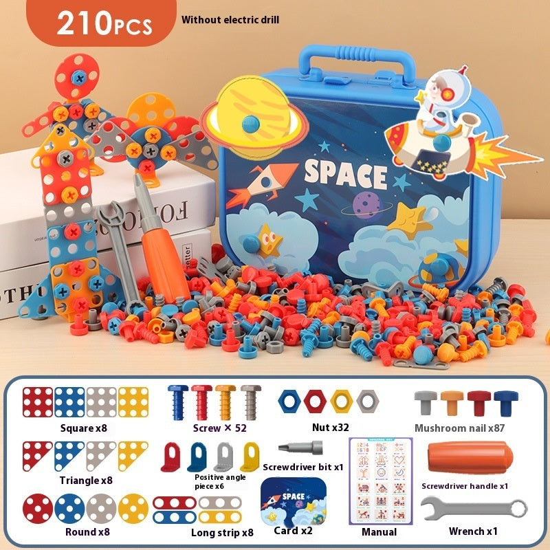Electric Screw Tool Box Children's Toy Electric Drill Set