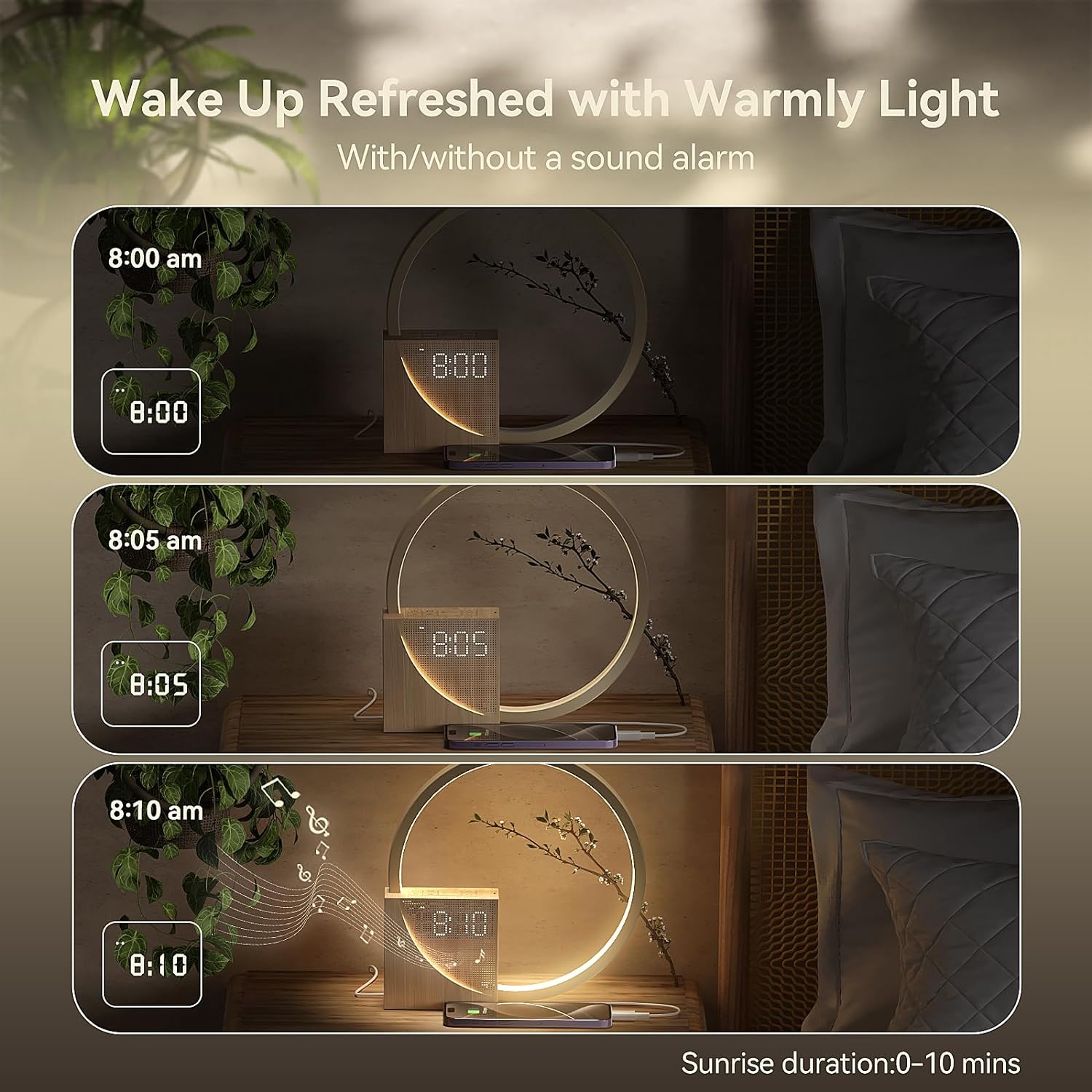 AuroraAlarm™ - Sunrise Gentle Alarm Clock